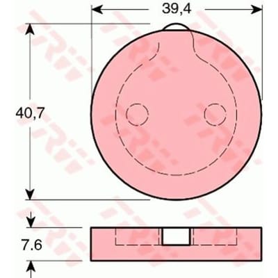 Remblokset TRW GDB166, voor