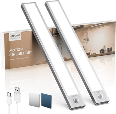 Kastverlichting LED met Bewegingsmelder - Oplaadbare Onderbouwlamp en Sensor Licht - Dimbaar Keukenlicht en Vitrineverlichting (2 Stuks)