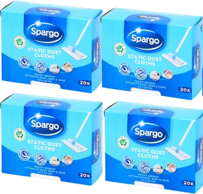 Spargo - statische stofdoeken - voordeelverpakking - 4x 20 stuks