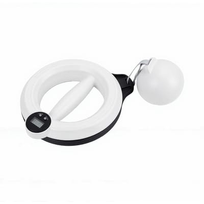 Armring Wit Slim Digitaal Display Handzwengel Armoefenaar voor Onderarm Schouder Trainingsapparatuur white