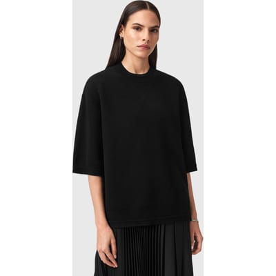 AllSaints Nika Tee Black Taglia: XS | Maglioni a maglia Outlet | Donna | Nero
