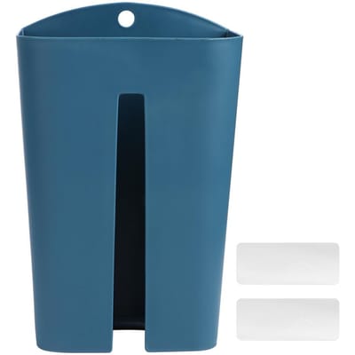 Support de Rangement pour Sacs Poubelles Mural Distributeur de Mouchoirs Conteneur Organisateur Cuisine bleu foncé
