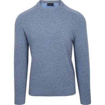 Suitable Lamswol Trui Ronde Hals Lichtblauw - Maat XXL - Heren - Pullover - Sweater
