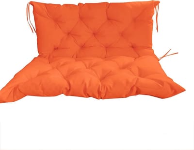 Schommelkussen, 3-zits, buitenschommelkussens, 2-zits of 3-zits, waterdicht, veranda-schommelkussen voor binnen, buiten, terras, tuin (oranje, 150 x 101 cm)