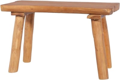 Houten Tuinbank - Zitbank Teak - Buiten Zitten - Massief Duurzaam Hout - 80 cm - Bruin