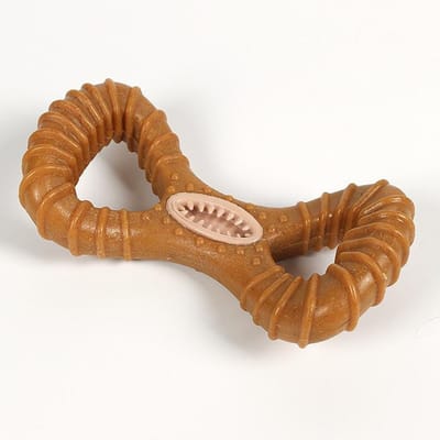 22CM houten duurzaam en interactief hondenspeelgoed voor het reinigen van tanden Kauwstokjes voor grote rassen Onverwoestbaar robuust hondenspeelgoed bruin