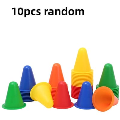10 Pièces Cônes de Training Souples Marqueurs pour Skateboard Obstacle de Patinage Cônes de Sport pour Patin à Roulettes Football Soccer Rugby Enfants Adultes yellow