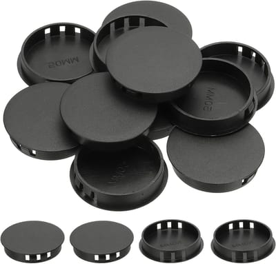 Kunststof gatpluggen - Paneel pluggen - Gaten afdekken - Automatisch gespontwerp - 50 mm gatdiameter - Zwart