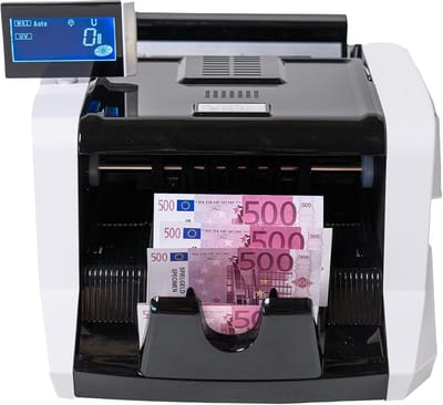 Geld Tel Machine - Biljet Teller - Snel Geld Tellen - Vierdubbele Detectie - 1000 Biljetten/Min - Zwart