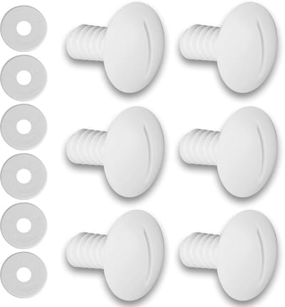 Dailygoods- Wiel Schroeven Set - Vervangende Onderdelen - 6 Stuks - Wit - ABS/PC - Geschikt voor Polaris Pool Cleaner - Zwembadreiniger