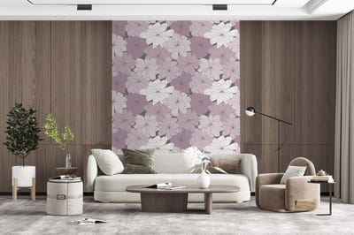 Behang - Fotobehang Patroon - Bloemen - Minimalisme - Breedte 165 cm x hoogte 220 cm