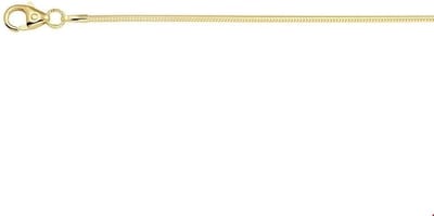 Huiscollectie 4018820 Collier Geelgoud Slang 1,2 mm 42 cm