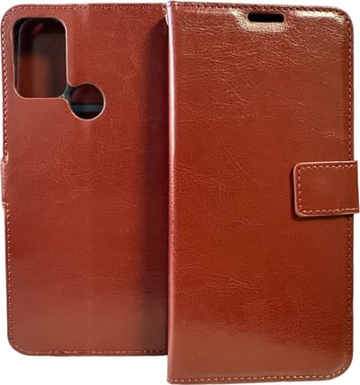 Portemonnee Book Case Hoesje Geschikt voor: Motorola Moto G60s bruin