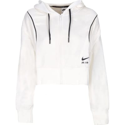 Dameshoodie met rits Sportkleding Air Fleece-hoodie met volledige ritssluiting Zeil/zwart/zwart