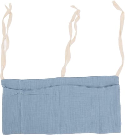 Babybed Opbergtas - Baby Organizer Bed - Babykamer Organiseren - Verstelbare Riem - 2 Zakken - Donkerblauw