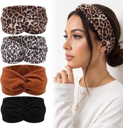 Stijlvolle boho-haarbanden voor dames in 4 kleuren, elastisch en ademend, ideaal voor yoga en zomermode