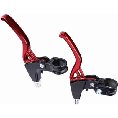 1 Paar Aluminiumlegering Mountainbike Fietsen Fietsen Remhendels 4 Kleuren White