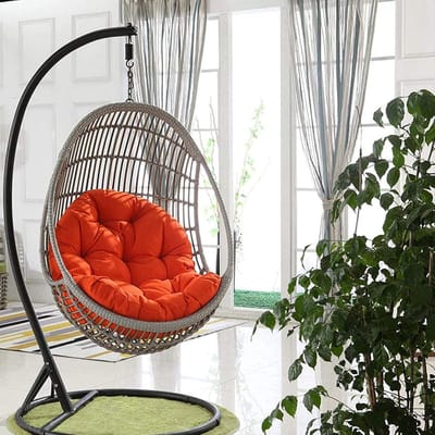 Hangstoel Kussen - Zitkussen Hangmand - Ontspannen Buiten - Extra Dik Comfort - 120x90cm - Paars