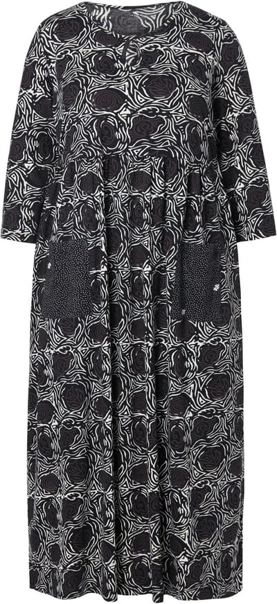 Ulla Popken - Dames - Jersey jurk - Sneeuwwit - Maat 62+