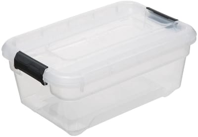 5Five Opbergkist met deksel - Solutions Box - 4 liter - 29x19x12 cm - kunststof - transparant