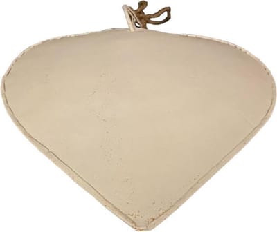 Hart hanger zink wit 20x20 cm