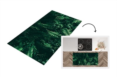 Keukenloper - Loper keuken - Bladeren - Collage - Tropisch - 120x60 cm - Keukenloper vinyl