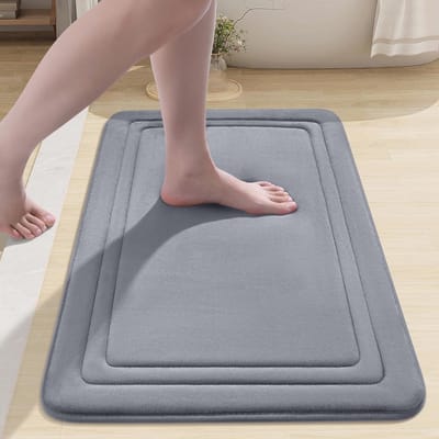 Extra Zachte Antislip Badmat 40 x 60 cm - Sneldrogende Badkamer Tapijt met Superabsorberend Traagschuim