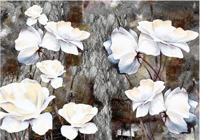 Fotobehangkoning - Behang - Vliesbehang - Fotobehang - Sign of sympathy - Bloemen - 150 x 105 cm