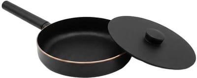BORA Pan met Koperen Kern (Ø 24 cm) met Deksel – Hapjespan/Koekenpan 2,4 liter