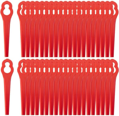 GELLDG 100 Stuks Grasmaaimes - Vervangende Maaimes voor Grasmachines - Duurzaam en Praktisch met Eenvoudig Ontwerp - Geschikt voor BG-CT 18 Li RG-CT 18 Li GE-CT 18 Li GC-RT 18 Li FRT18A FRT18A1 FRT20A1 - Kunststof - 8.5x0.9x2cm