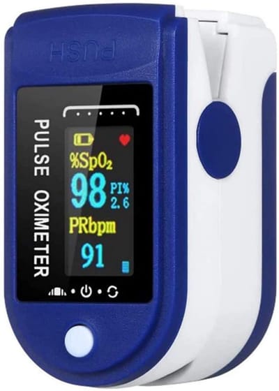 Vinger Pulsoximeter - Zuurstofmeter Hartslagmeter - Gezondheidsmonitoring Thuis - Helder OLED Display - 5.6 x 3.2 x 2.8 cm