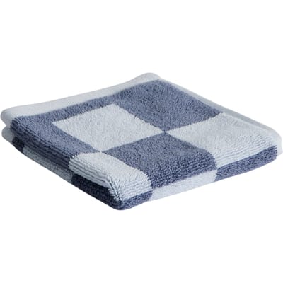 HAY Check Washandje - steel blue