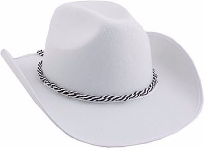 Cowboyhoed voor volwassenen - wit - Carnaval verkleed - Western - sheriff - cowboy