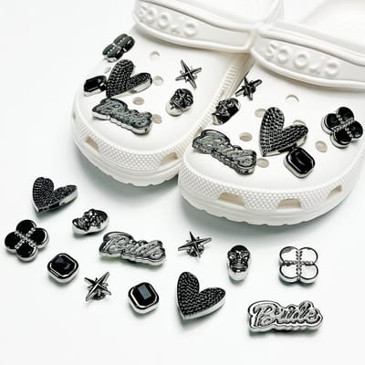 Schoenaccessoires-geschikt voor crocs charms- geschikt voor crocs pins- geschikt voor crocs Accessoires- geschikt voor Crocs Jibbitz-CJ-190 Vier bladeren gras schijnen sterren
