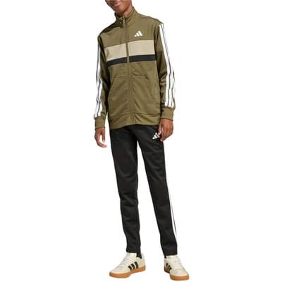 Adidas Sportswear Seasonal Essentials Tiberio 3-Stripes Tricot Trainingspak Kids - Kinderen - Groen