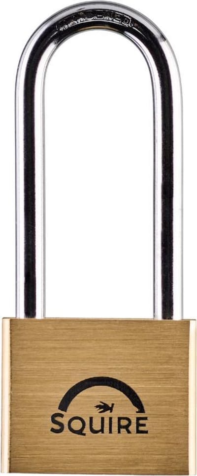 Squire Lion LN5/2.5 - Hangslot - Messing slot - Allround slot met lange beugel - 50 mm - Voor binnen en buiten