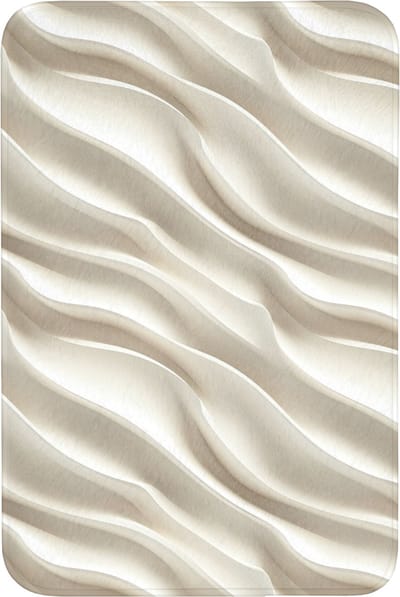 WC mat 60x90 cm - Antislip - Diagonaal - Golven - Crème - Toiletmat - Vloermat - Douchemat - Toilet tapijt - Toiletmatten