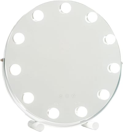Make-up Spiegel met Verlichting - 11 LED - 3 Lichtmodi - Verstelbare Intensiteit - Touch Control - Verstelbare Positie - 42.5x10x42cm