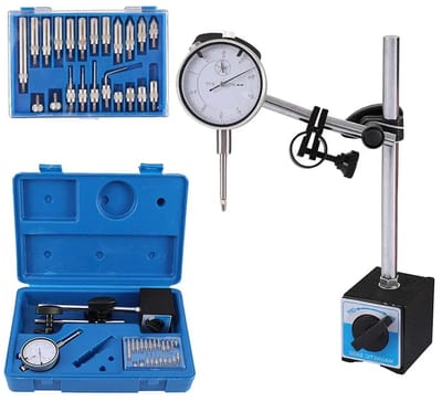 Magneet meetstatief - instelbaar universeel - Magnetische meettafel met centimeter houder - Indicatorpunten 22st - met meetklok - Flexibele sterke