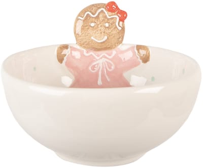 Clayre & Eef Decoratie schaal 700 ml Wit Keramiek