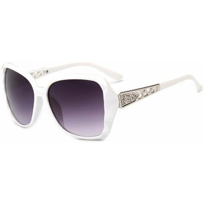 Mode Grote Paarse Zonnebril Dames Luxe Vierkante Zonnebril Vrouwen Spiegelende Glazen Dames UV Bescherming As Picture