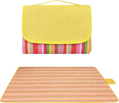 Famanu - Draagbare picknickdeken – 200 x 200 cm – waterdicht – met draaggreep – opvouwbaar – buitentapijt voor buitenactiviteiten, reizen, park, camping, strand