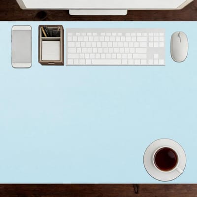 Bureaulegger - Bureau mat - Werkplek beschermen - Waterdicht en reinigbaar - 126 x 110 cm - Blauw