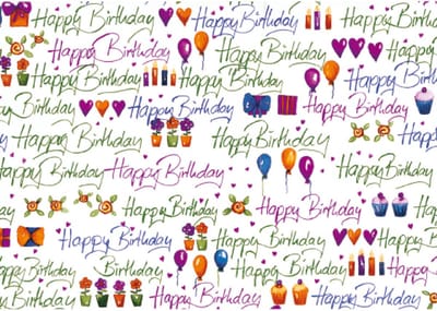 Cadeaupapier op rol 'Wensen'