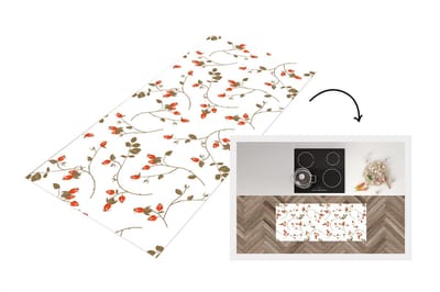 Keukenloper - Loper keuken - Patronen - Planten - Romantisch - Botanisch - 120x50 cm - Keukenloper vinyl
