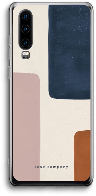 Case Company® - Hoesje geschikt voor Huawei P30 hoesje - Geo #5 - Soft Cover Telefoonhoesje - Bescherming aan alle Kanten en Schermrand