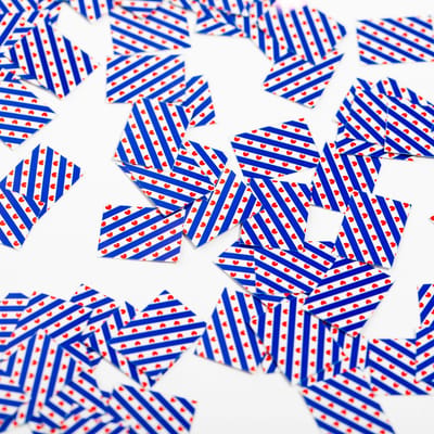 150 stuks Tafel confetti papier Frysland / Pompeblad - Hapjes Cocktail Tapas Zomer Terras EK WK Voetbal Decoratie Tafelconfetti