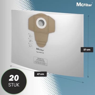 20 stofzuigerzakken voor 25l stof-/waterzuigers - compatibel met alle modellen