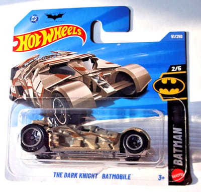 HOT WHEELS THE DARK KNIGHT BATMOBILE ROCK GREY 51/250 HW BATMAN 2/5 SHORT CARD 2026