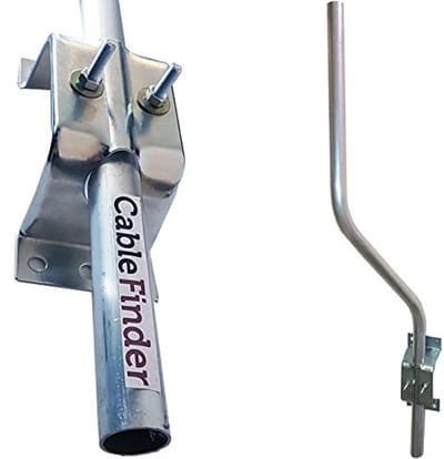 Gebogen Antenne Nekpaal met Muurbeugel voor Satelliet en TV Installaties - 3 Foot